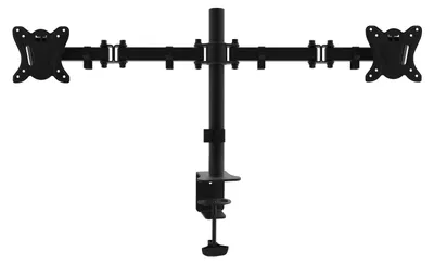 Immagine prodotto di Equip Pro Supporto articolato per doppio monitor da scrivania - kit di montaggio - completamente articolato - per 2 schermi LCD - plastica, alluminio, acciaio - nero - dimensioni schermo: 33-68,6 cm (13"-27") - montaggio da scrivania (650152)
