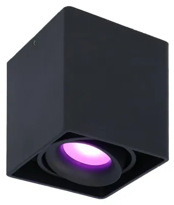 Produktbild von hoftronic Smart Aufbaustrahler GU10 5.5W RGBWW Schwarz Schwenkbar Wifi Bluetooth
