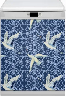 Produktbild von Küche Magnet für Spülmaschine  Abwaschbar 60x80 cm Geschirrspüle  - Chinesische Krane
