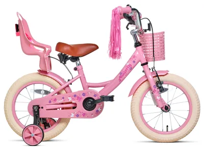 Produktbild von Nogan Butterfly Kinderfahrrad - Mädchenfahrrad - 14 Zoll - Rosa