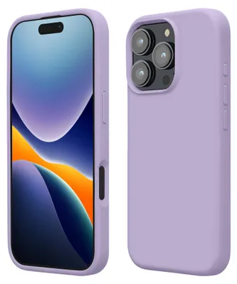 Produktbild von kwmobile Handyhülle für iPhone 16 Pro Max Hülle, für iPhone 16 Pro Max Case - Hülle Silikon - kabelloses Laden - Lavendel