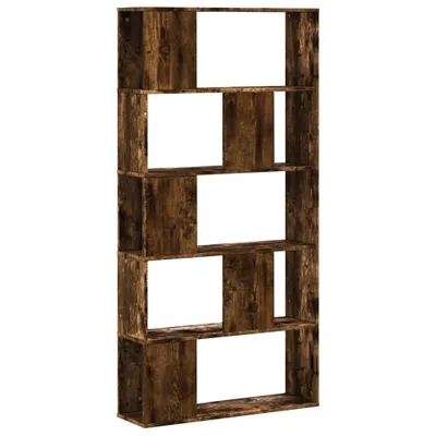 Obrázek produktu pro vidaXL Regál 5 polic kouřový dub 80,5x23,5x162,5 Materiál na bázi dřeva