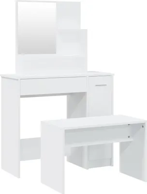Obrázok produktu pre vidaXL Súprava toaletného stolíka biela 86,5x35x136 cm