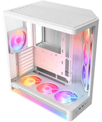 Produktbild von NZXT H6 RGB+ 2026 Mid-Tower Airflow Gaming Gehäuse Weiß Glasfenster - Midi/Minitower - ATX
