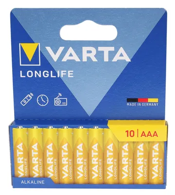 Produktbild von Varta 4103101761, Einwegbatterie, AAA, Alkali, 1,5 V, 10 Stück(e), 10 Jahr(e)