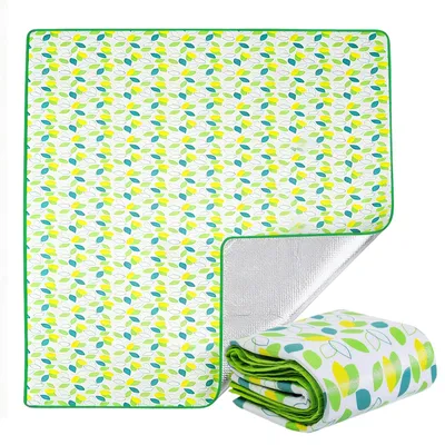 Imagen del producto de Solidchoice - Alfombra de picnic extra grande e impermeable, de 200 x 200 cm, con espuma EPE