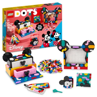 Produktbild von LEGO 41964 DOTS Micky & Minnie Kreativbox zum Schulanfang, 6-in-1 Bastelset
