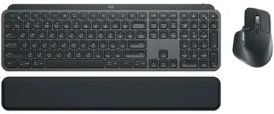 Produktbild von Logitech MX Keys Combo for Business - Tastatur-und-Maus-Set - hinterleuchtet - kabellos - Bluetooth LE - QWERTY - US International - Graphite