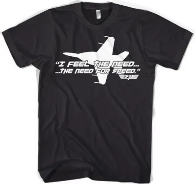 Produktbild von Top Gun - I Feel The Need For Speed T-Shirt - Medium - Black