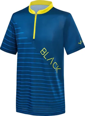 Produktbild von BLACK CREVICE - Herren Mountainbike T-Shirt | Fahrradtrikot | Farbe: Blau/Gelb| Größe XL