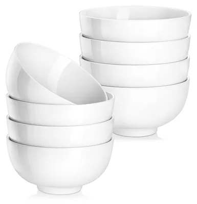 Produktbild von MALACASA 8er Müslischalen Porzellan Set, 420ml Suppenschüssel, Ø 12,8 cm