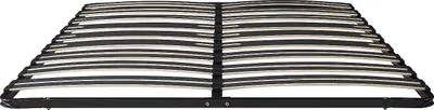 Produktbild von Lattenrost 160 x 200 cm - 2 x 15 Latten - 3 Zonen mit verstärkter Lendenstütze - Ohne Füße - Schwarz - CERRISI by YSMÉE