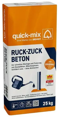 Produktbild von Quick Mix Ruck-Zuck 25kg Schnellbeton Fertiggemisch