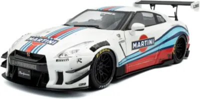 Image de Solido 421186563 Nissan GT-R R35 Liberty Walk Body Kit 2.0 Martini 2024 blanc 1:18