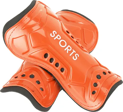 Produktbild von 2 Stück Fußball-Schienbeinschoner, hochfest, schlagfest, atmungsaktiv, leicht, Wadenschutz, Jugend-Fußball-Schienbeinschoner