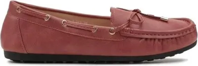Produktbild von Damen Slip On Mokassins Freizeit Ballerina Kunstleder Loafer Pavia Rot Gr.37