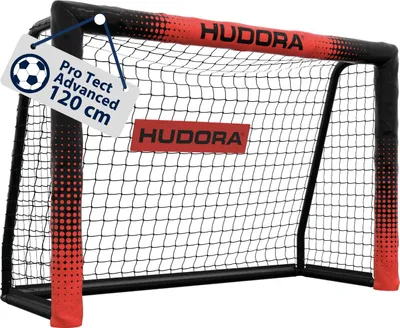 Immagine prodotto di Porta da calcio HUDORA Pro Tect Advanced - Porta da calcio da esterno con rete e copertura resistente alle intemperie per bambini/adulti - Facile da montare in giardino - Parete della porta di alta qualità con cerniera e velcro