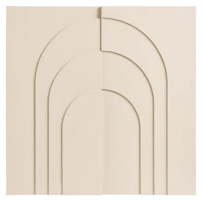 Image de Panneau Mural en Relief Ina Beige 60x60 cm