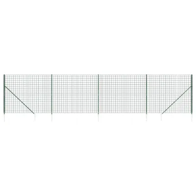 Imagen del producto de vidaXL Valla de malla con estacas para fijación al suelo, color verde, 1,6 x 10 metros