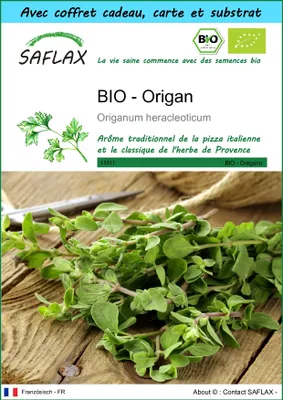 Image de SAFLAX Ensemble-cadeau -- Origan - 1500 graines - Origanum