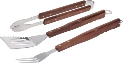 Zdjęcie produktu dla Koopman Metalowe przybory do grillowania z drewnianą rączką