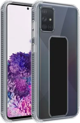 Produktbild von Cadorabo Schutzhülle für Samsung Galaxy A71 4G Hülle in Schwarz Etui TPU Silikon Case Cover Standfunktion
