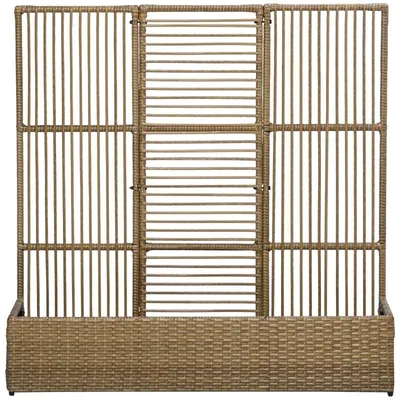 Image de Pot de fleurs avec treillis – Jardinière | Couleur : sable | Dimensions : 103 x 103 x 29 cm