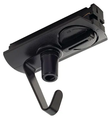 Image de Adaptateur pour rail haute tension monophasé, noir, électrique, avec crochet