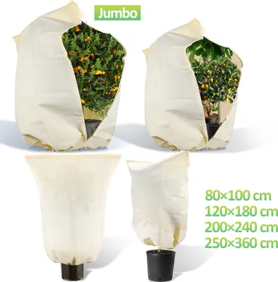 Immagine prodotto di Protezione invernale dal gelo Velo invernale per piante, 100g/㎡, diverse misure, spessore enorme, protezione per piante jumbo, copertura per piante di grandi dimensioni, resistente, 250×360cm