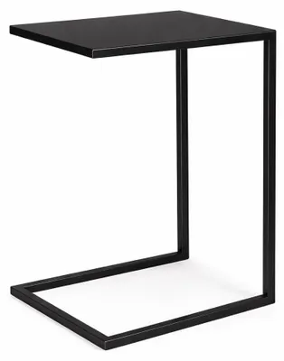 Produktbild von Anwicar Beistelltisch Sofatisch Laptoptisch C-Form Schwarz 33x40x60 cm