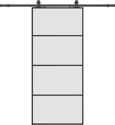 Obrázok produktu pre vidaXL Posuvné dvere s kovaním čierne 90x205 cm ESG sklo
