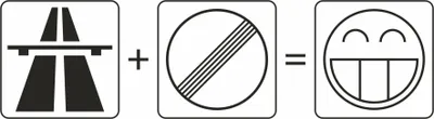 Produktbild von Hermann Schütz Aufkleber Autobahn Freie Fahrt Smiley 190x70mm