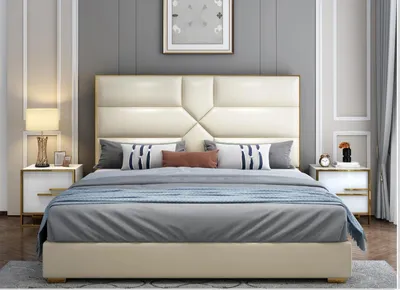 Produktbild von Luxus Schlafzimmer Bett Polster Design Luxus Doppel Hotel Betten Hotel Möbel Neu