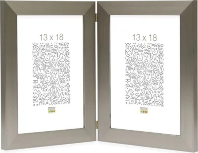 Produktbild von Doppelrahmen S41VD1 silber 2 Fotos 10x15 cm hoch