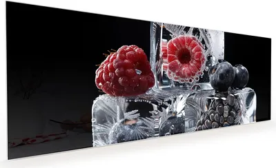 Produktbild von Küchenrückwand Spritzschutz Glas mit Motiv Gefrorene Früchte 40 x 40 cm