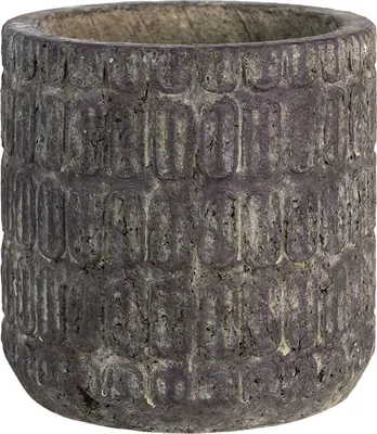 Zdjęcie produktu dla Doniczka betonowa, struktura, 20x20 cm, brązowo-biała, Clayre & Eef, model 6TE0431