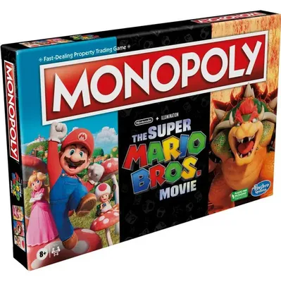 Produktbild von Monopoly The Super Mario Bros. Movie, Brettspiel, Wirtschaftliche Simulation, 8 Jahr(e), Familienspiel