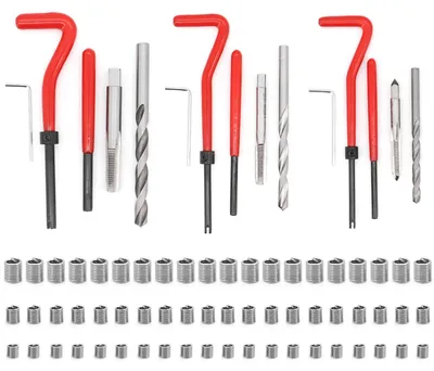 Image de Kit de réparation de filetage de 75 pièces - M5, M6, M8, ressorts hélicoïdaux de réparation