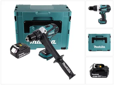Image de Makita DDF 458 M1J Perceuse visseuse sans fil 18 V 91 Nm + 1x Batterie 4 Ah + Makpac - sans chargeur