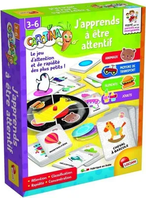 Produktbild von Carotina Lisciani Aufmerksamkeitsspiel, Konzentrationsförderung, Lernspiel, Ab 3 Jahren