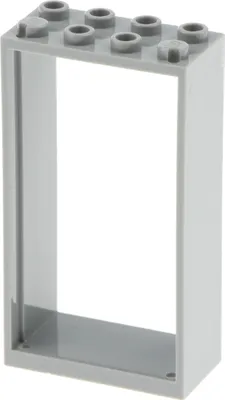 Produktbild von 1x Lego Tür Rahmen 2x4x6 neu-hell grau ohne Scheibe Türblatt Haus 6170385 60599