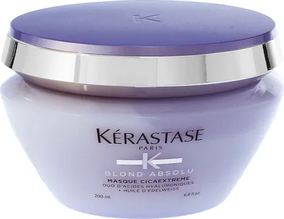 Produktbild von Kerastase Maskerastase Extreme Haarmaske 200 ml für blondes Haar, Rekonstruktion der Haarfaser und Schutz vor Haarbruch, mit Hyaluronsäure und Distelöl, nicht beschwerend