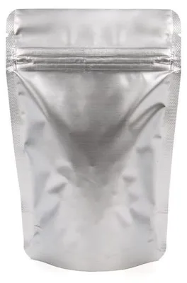 Produktbild von Standbodenbeutel Silber 10.2x6x15.2cm | 57 Gramm (100 Stück) [ZBGM2S]
