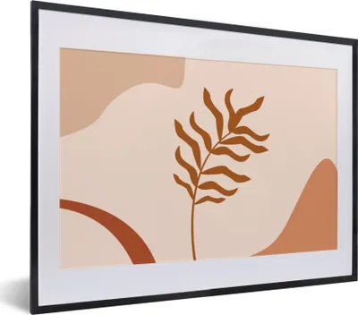 Produktbild von MuchoWow® Gerahmtes Poster Sommer - Pflanze - Braun 40x30 cm - Poster mit Schwarzem Bilderrahmen Wandposter Rahmen Foto Bilder - Bilderrahmen - Poster im Rahmen