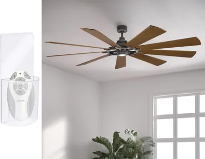 Produktbild von Großer Deckenventilator leise mit Licht und Fernbedienung Ø 165cm Flügel wendbar