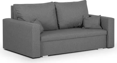 Produktbild von KomfortWelt24 2-Sitzer-Sofa mit Schlaffunktion und Bettkasten - Praktischem Schlafsofa 143x85 cm, Couch MONDO Grau