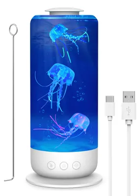 Kwallenlampe mit 7 Farben, 2 Modi, 4 Geschwindigkeiten