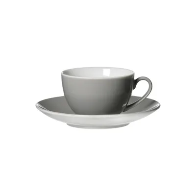 Produktbild von Ritzenhoff & Breker DOPPIO Kaffeetasse mit Untertasse 200 ml grau