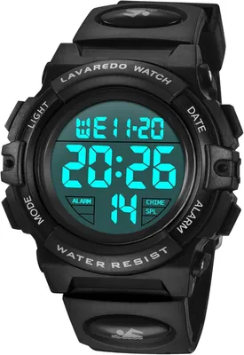 Produktbild von Armbanduhr Digital Uhren für Kinder 50M Wasserdicht Sports Outdoor Digitaluhr Kinder Silikon Wecker/Stoppuhr/LED-Licht/Stoßfest/Datum,Elektronische