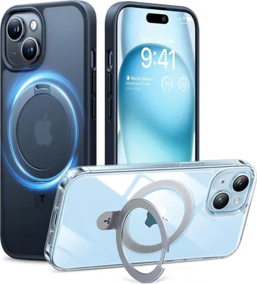 Produktbild von Torras Ostand iPhone 15 Hülle MagSafe Stoßfest Schwarz